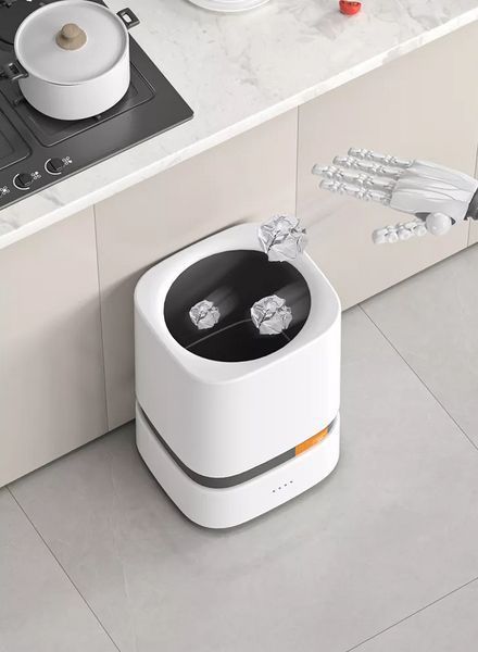 Відро для сміття 15 л квадратне Paperwaste біле 20263 фото