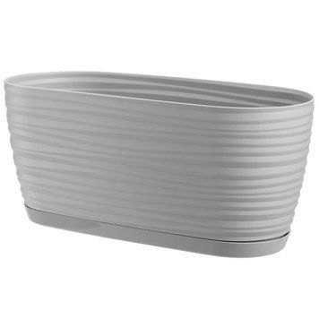 Горщик для квітів FormPlastic Sahara mini oval 2,7 л сірий Form-Plastic 3110-055 фото