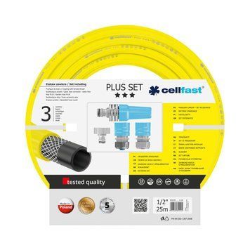 Поливальний набiр Plus 1/2&rdquo; 25м + набір фітингів Ideal Cellfast 10-290 фото
