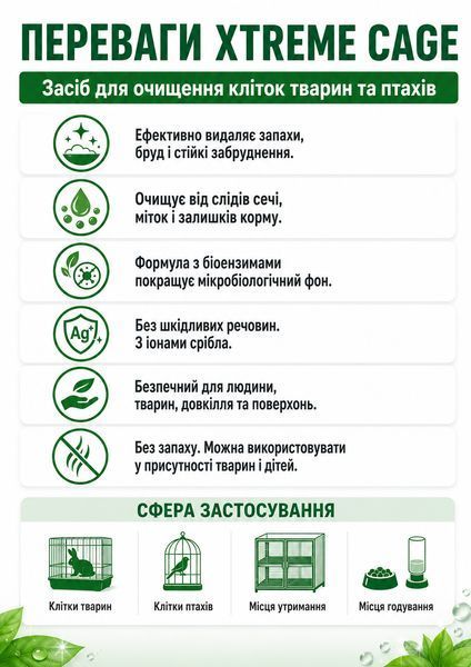 Очистка клеток животных и птиц 0.5 л. Xtreme Cage Mal27 фото