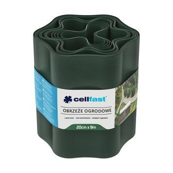 Бордюр газонний хвилястий 20 см x 9 м Cellfast темно-зелений 30-023H фото
