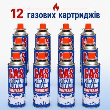Балон газовий універсальний GAS 227г/400мл, 12 шт. gaz4 фото