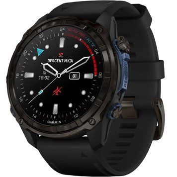 Смарт-часы Garmin Descent Mk3i &ndash; 43 mm Carbon Gray DLC Titanium w. Black Silicone Band (010-02753-10/11) 010-02753-10/11 фото