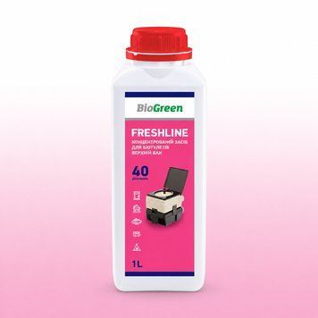 Концентрований засіб для біотуалетів верхній бак FreshLine 1л. Biogreen 11020216 фото