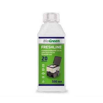 Концентрированное средство для биотуалетов нижний бак FreshLine 0,5л BioGreen 10605536 фото